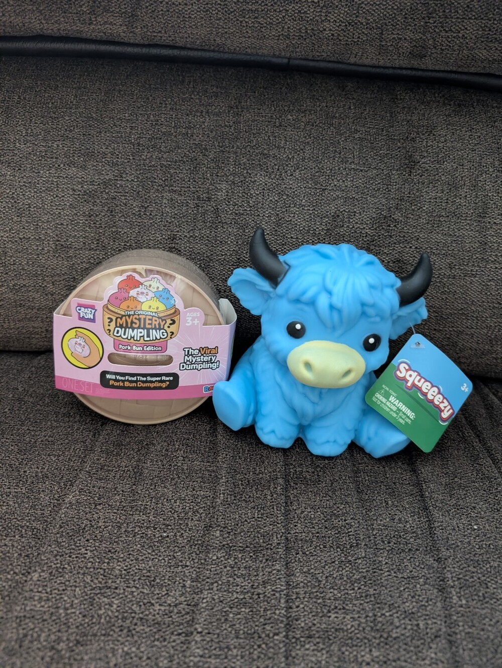 Mystery Dumpling Pork Bun And Blue Highland Cow